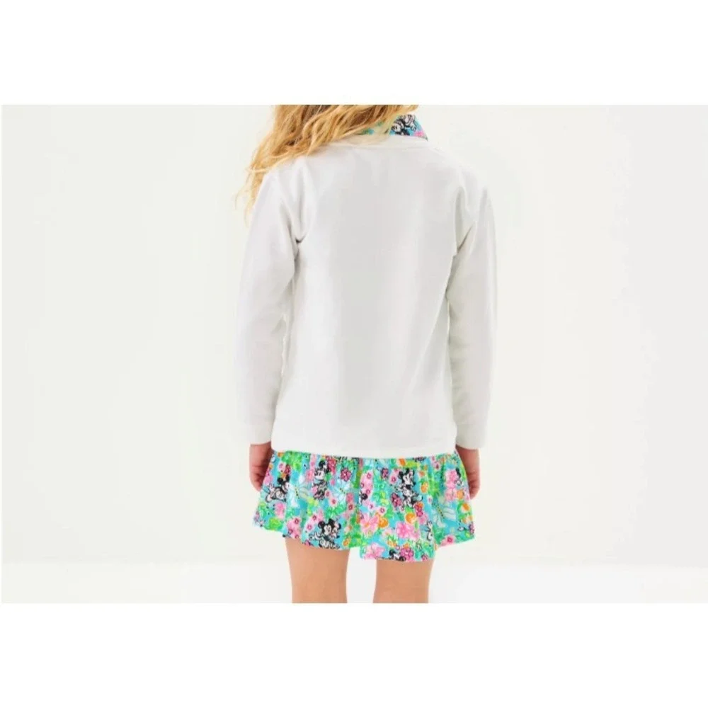 Disney Lilly Pulitzer Hearts Mini Ballad Kids SweatShirt L  Minnie Mouse Floral